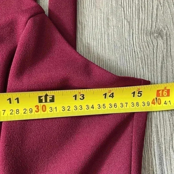 B. Darlin Burgundy Double Straps Midi Dress - Picture 4 of 5